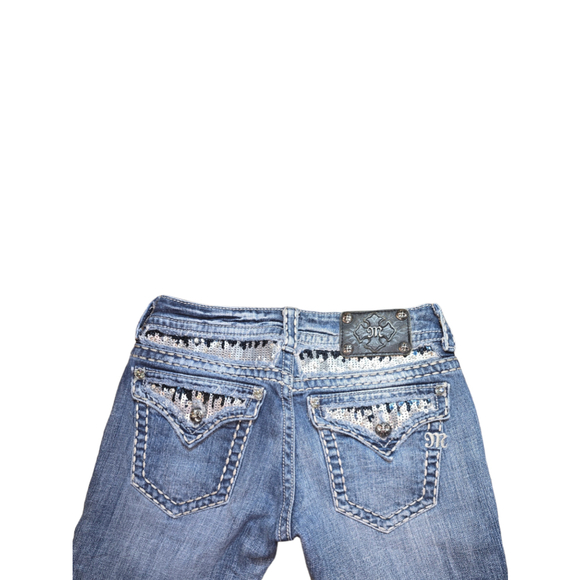 Women's Miss Me Jeans Designed Exclusively for Buckle Capri Size 28 Blue - Picture 6 of 8